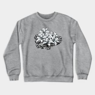 Flowers and Chains black and white Crewneck Sweatshirt